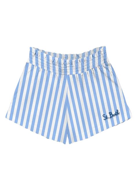 Short Mc2 Saint Barth Meave donna MEAVE03864H Blu cotone spacchi elasticizzata all over MC2 SAINT BARTH | Shorts | MEAVE03864H31